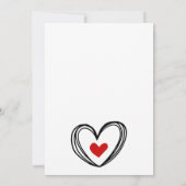 白黒のラブフォトホリデーカード サンキューカード (裏面)