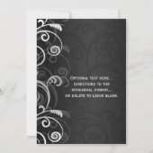 白黒のリハモダンー結婚サルディナー 招待状 (裏面)