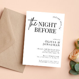 白黒のリハーサルの前の夜 招待状