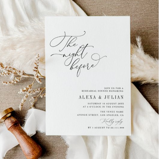 白黒のリハーサル前の夜 招待状