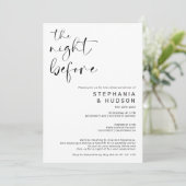 白黒のリハ結婚ーサルディナーの前の夜 招待状 (スタンド正面)