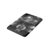 白黒のリボン バスマット (アングル)