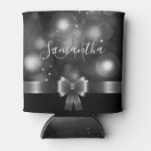 白黒のリボン 缶クーラー (正面)