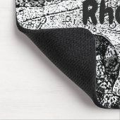 白黒のリーフのスケッチ マウスパッド (コーナー)