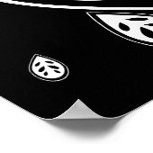 白黒のリーフ – レトロ50s ポスター (角)