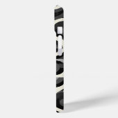 白黒のレトロ抽象パターン Case-Mate iPhoneケース (裏面 / 左)