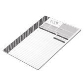 白黒のレビュ読ーページメモ帳 ノートパッド (アングル)