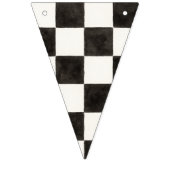白黒のレーシングフラ市松模様にグ バンティングフラッグ (第1の旗)