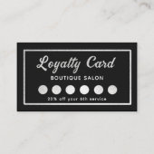 白黒のロゴカスタムのお客様 ロイヤリティカード (正面)