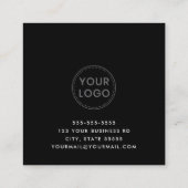 白黒のロゴカスタムアポイントメントカード 予約カード (裏面)