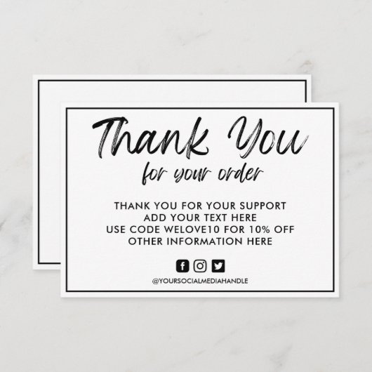 白黒のロゴカスタムメディア挿入 (正面/裏面)