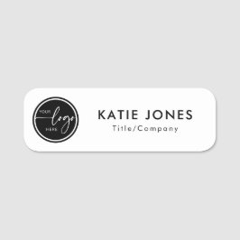 白黒のロゴカスタム従業員ID 名札