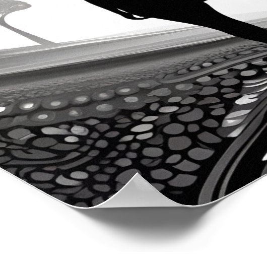 白黒のロマンス：受け入れパターン（の模様が）あるる ポスター (角)