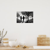 白黒のロマンス：受け入れパターン（の模様が）あるる ポスター (キッチン)