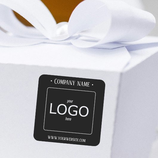 白黒のロモダンゴミニマル スクエアシール