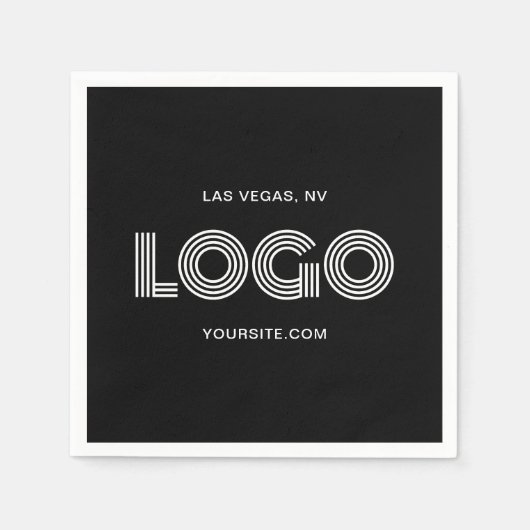 白黒のロモダンゴ スタンダードカクテルナプキン (正面)