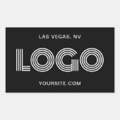 白黒のロモダンゴ 長方形シール (正面)