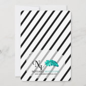 白黒のワイエレガントンの結婚式の日付を保存 セーブザデート (裏面)