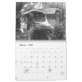 白黒のワルシャワ カレンダー (2月 2027)