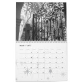 白黒のワルシャワ カレンダー (3月 2027)