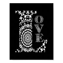 白黒のワードアートレースのようの愛パターン（の模様が）ある愛