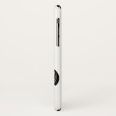 白黒のヴィンテージいかりと名前航海の Case-Mate iPhoneケース (裏面/左)