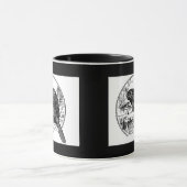 白黒のヴィンテージのビーバーのコーヒー・マグ マグカップ (中央)