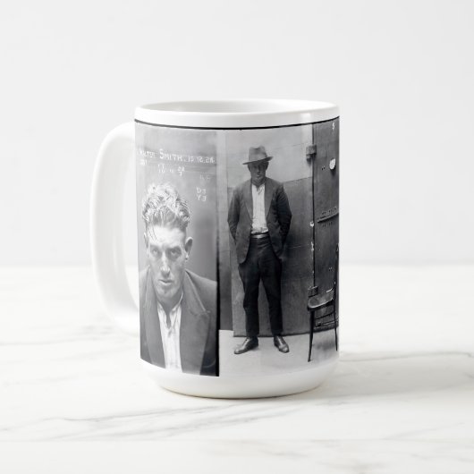 白黒のヴィンテージのマグ撮影 コーヒーマグカップ (正面左)