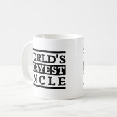 白黒のヴィンテージの世界のOkayestの叔父さん コーヒーマグカップ (正面左)