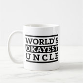 白黒のヴィンテージの世界のOkayestの叔父さん コーヒーマグカップ (左)