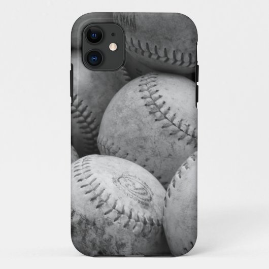 白黒のヴィンテージの野球 Case-Mate iPhoneケース (裏面)