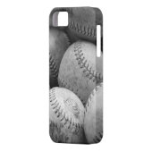 白黒のヴィンテージの野球 Case-Mate iPhoneケース (裏面左)