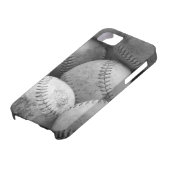 白黒のヴィンテージの野球 Case-Mate iPhoneケース (下部)