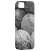 白黒のヴィンテージの野球 Case-Mate iPhoneケース (裏面/右)