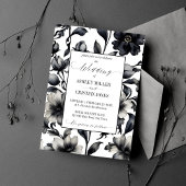 白黒のヴィンテージエレガントが全部結婚の 招待状
