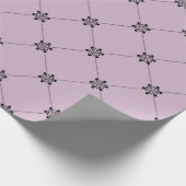 白黒のヴィンテージパターン ラッピングペーパー (角)