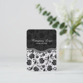 白黒のヴィンテージマスクのパターンカスタマイズ 名刺 (スタンド正面)