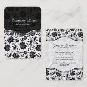 白黒のヴィンテージマスクのパターンカスタマイズ 名刺 (正面/裏面)