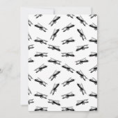 白黒のヴィンテージ機のパタ図解入りの、写真付きのーン シーズンカード (正面)