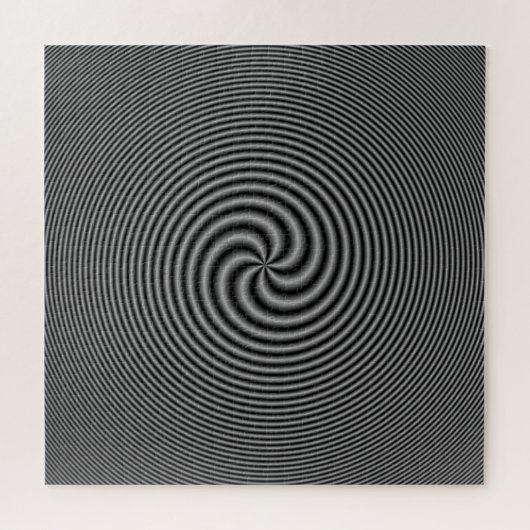 白黒の七尾スパイラル ジグソーパズル (横)