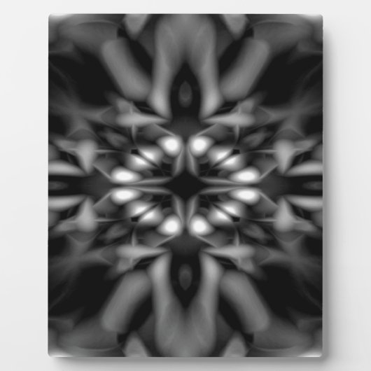 白黒の万華鏡のように千変万化するパターンパターン フォトプラーク (正面)