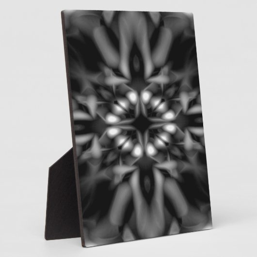 白黒の万華鏡のように千変万化するパターンパターン フォトプラーク (側面)