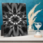 白黒の万華鏡のように千変万化するパターンパターン フォトプラーク (側面)