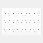 白黒の三角形のドット ラッピングペーパーシート (正面)