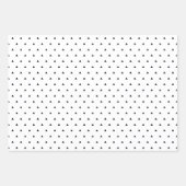 白黒の三角形のドット ラッピングペーパーシート (正面3)