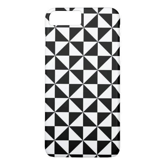 白黒の三角形のパターン Case-Mate iPhoneケース (裏面)