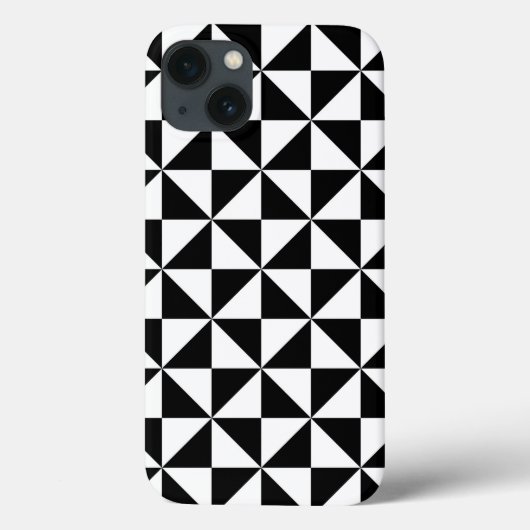 白黒の三角形のパターン Case-Mate iPhoneケース (裏面)