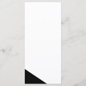 白黒の三角形のメニュ結婚ーカード メニュー (裏面)