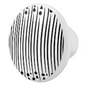 白黒の三角形の三角形パターストライプン セラミックノブ (右)