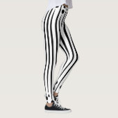 白黒の三角形の三角形パターストライプン レギンス (右)